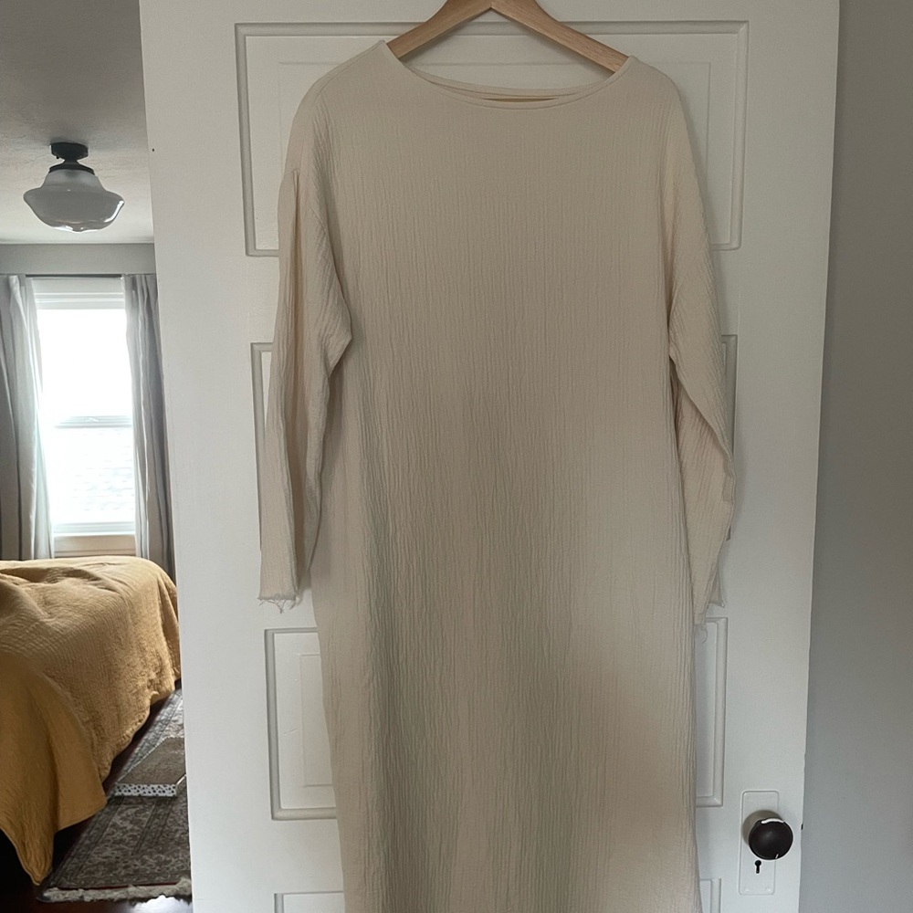 Black Crane cotton gauze dress